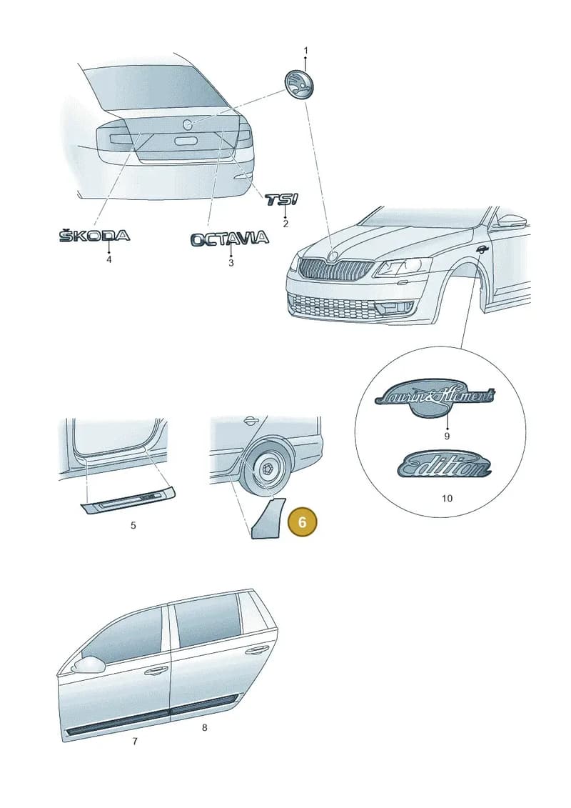 5E0807905B — Skoda Octavia (2017-2020) diagram 753853000, position 6