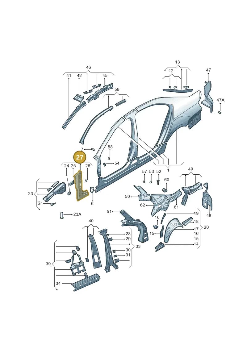 5E0809206 — Skoda Octavia (2014-2023) diagram 783809300, position 27