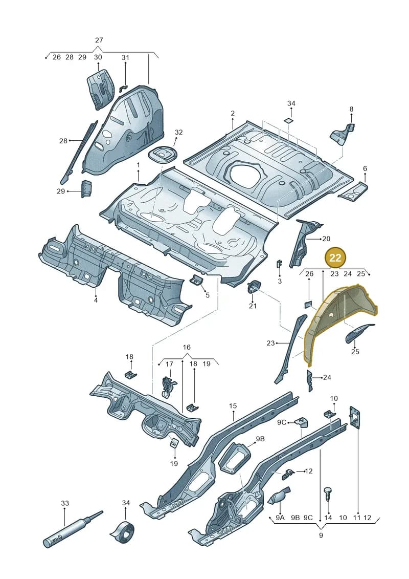 5E0809851 — Skoda Octavia (2012-2017) diagram 754803150, position 22