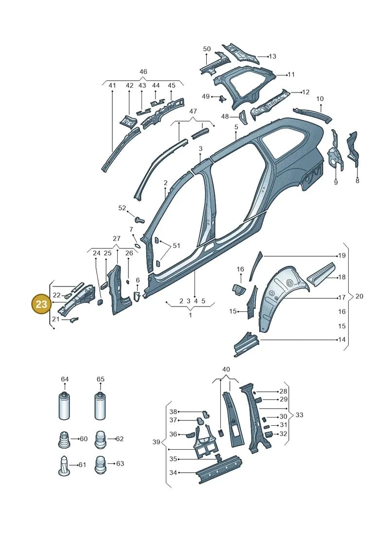 5E0810126A — Skoda Octavia (2012-2017) diagram 753809350, position 23
