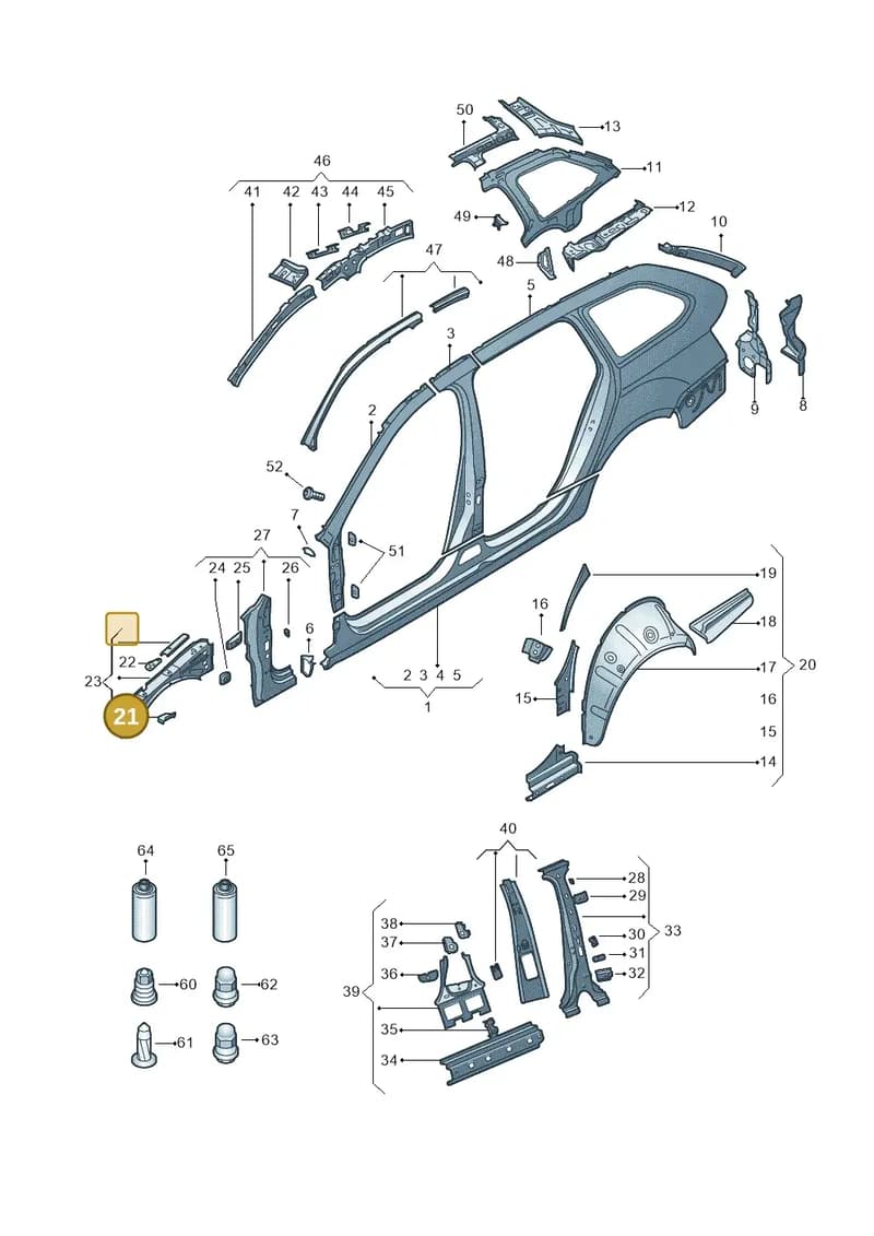 5E0810240 — Skoda Octavia (2012-2017) diagram 753809350, position 21