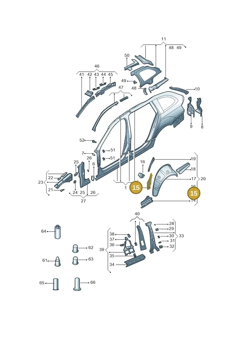 5E0810734 — Skoda Octavia (2014-2023) diagram 783809350, position 15