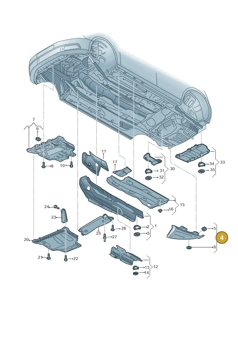 5E0825205H — Skoda Octavia (2017-2020) diagram 753825100, position 4