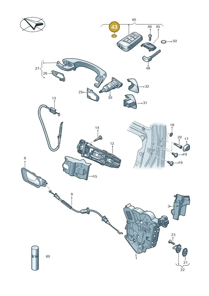 5E0837891 — Skoda Fabia (2021-2022) diagram 851837000, position 43