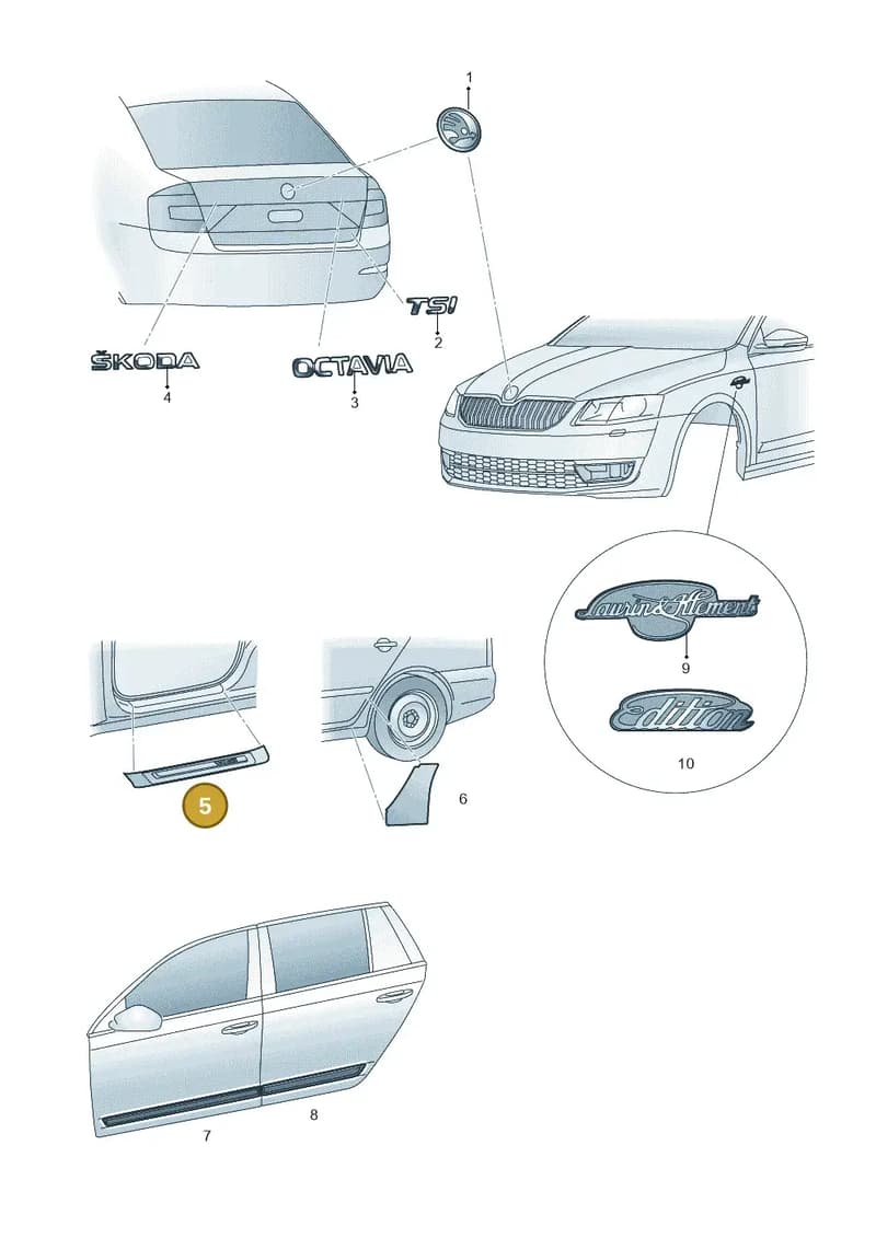 5E0853492GMDS — Skoda Octavia (2017-2020) diagram 753853000, position 5