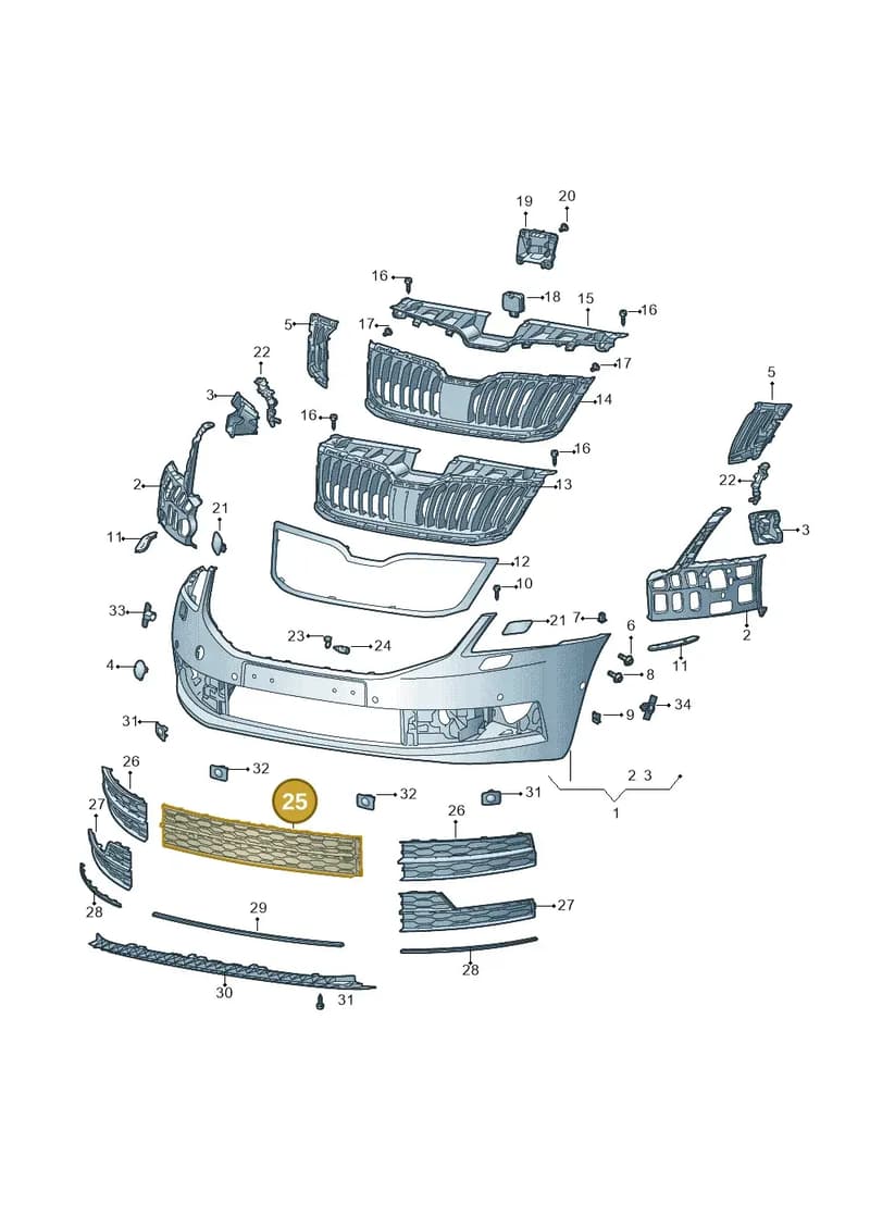 5E0853677J9B9 — Skoda Octavia (2017-2020) diagram 805807000, position 25