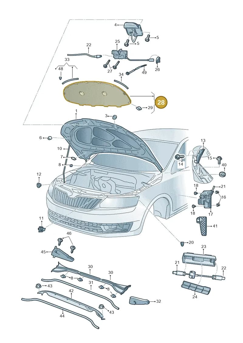 5E0863831A — Skoda Octavia (2017-2020) diagram 805823010, position 28