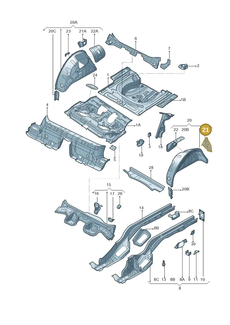 5E0867777 — Skoda Octavia (2014-2023) diagram 783803100, position 21