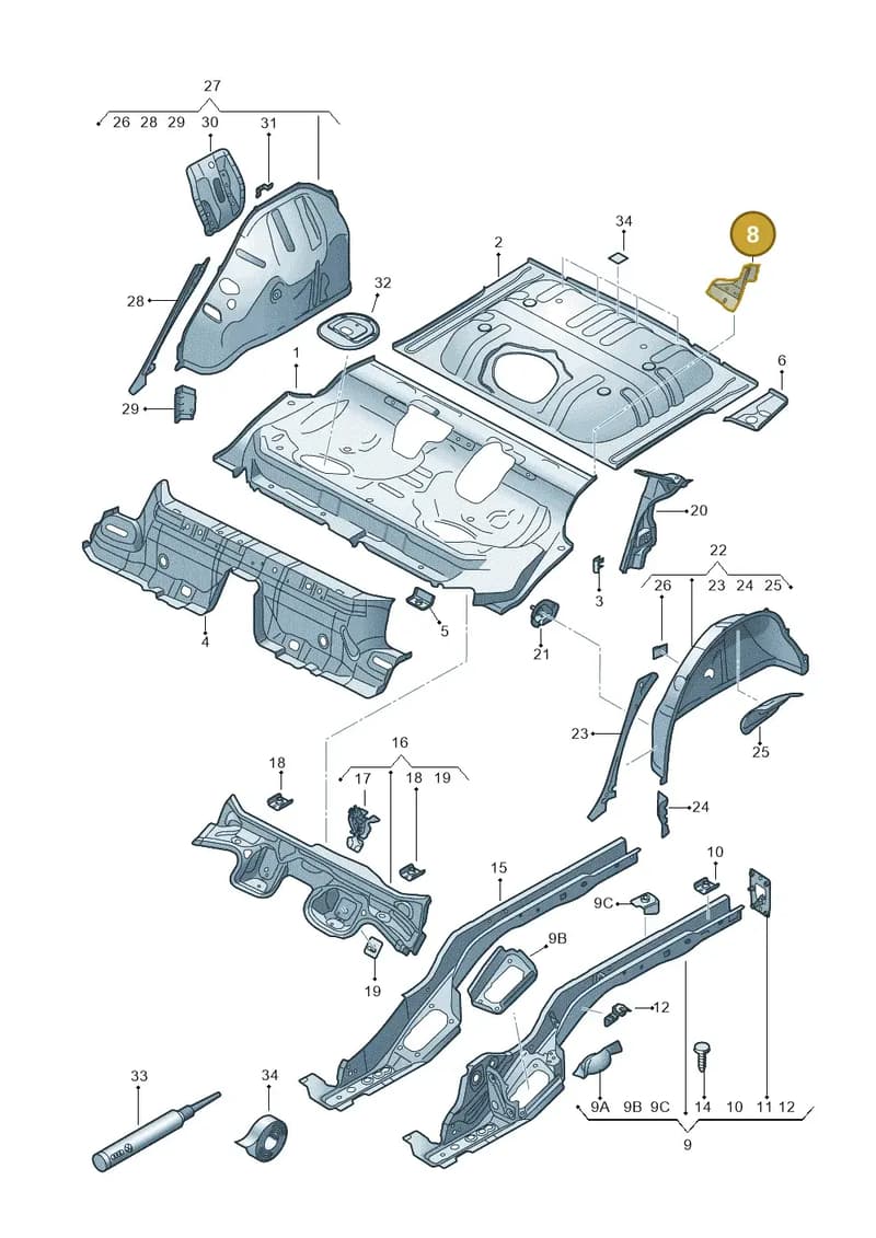 5E0867778 — Skoda Octavia (2012-2017) diagram 754803150, position 8