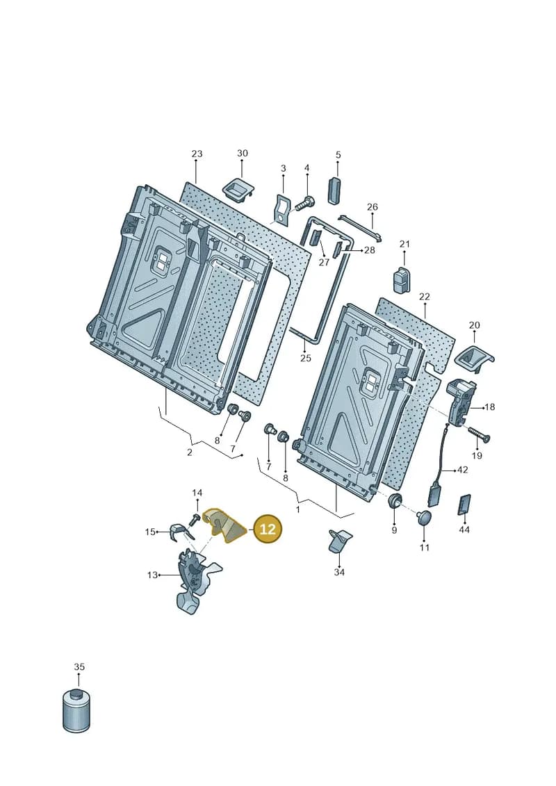 5E0886197A9B9 — Skoda Octavia (2019-2022) diagram 585000001, position 12