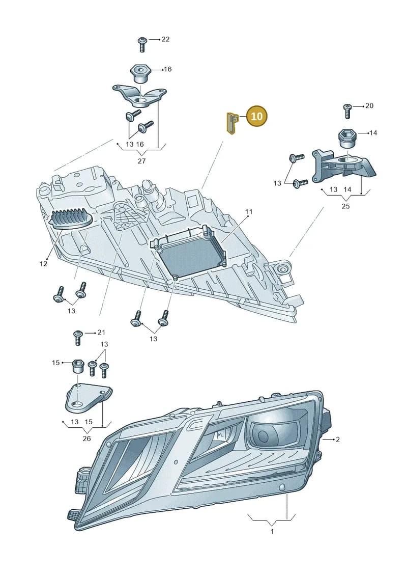 5E0941131A — Skoda Octavia (2017-2020) diagram 805941020, position 10