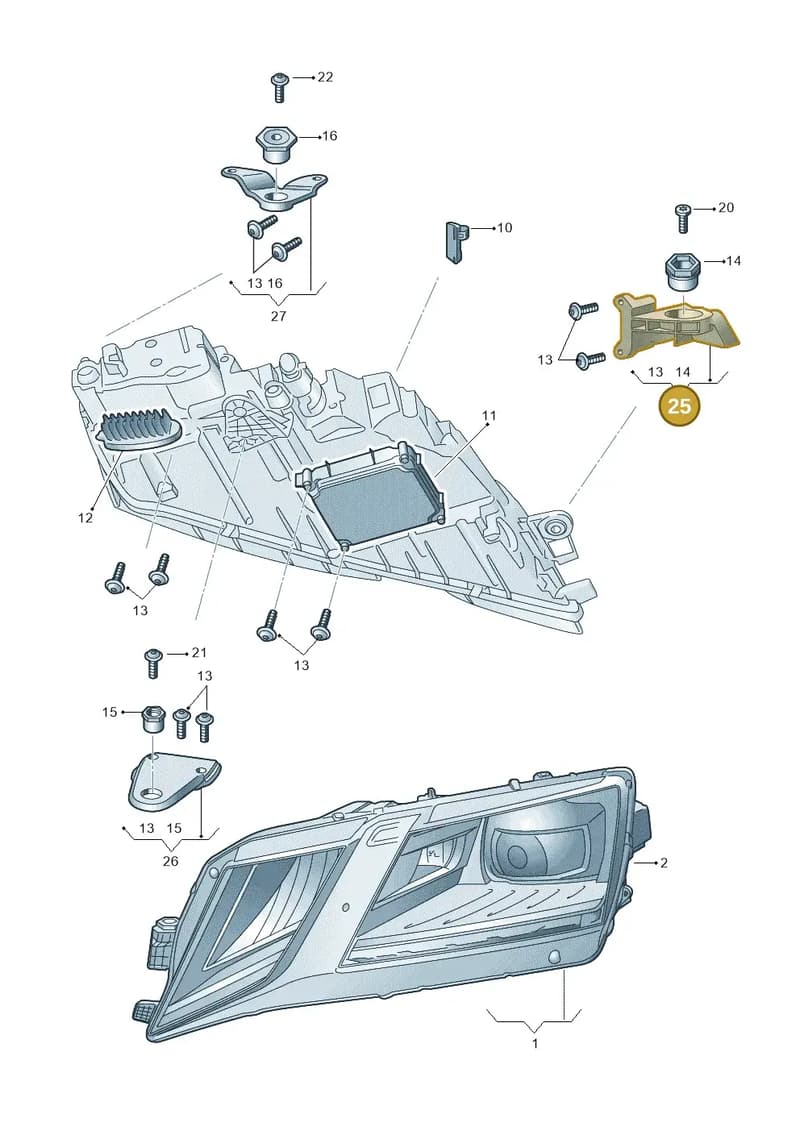 5E0941225C — Skoda Octavia (2017-2020) diagram 805941020, position 25
