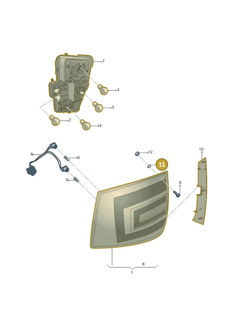 5E0945067A — Skoda Rapid Spaceback (2014-2022) diagram 782945000, position 11