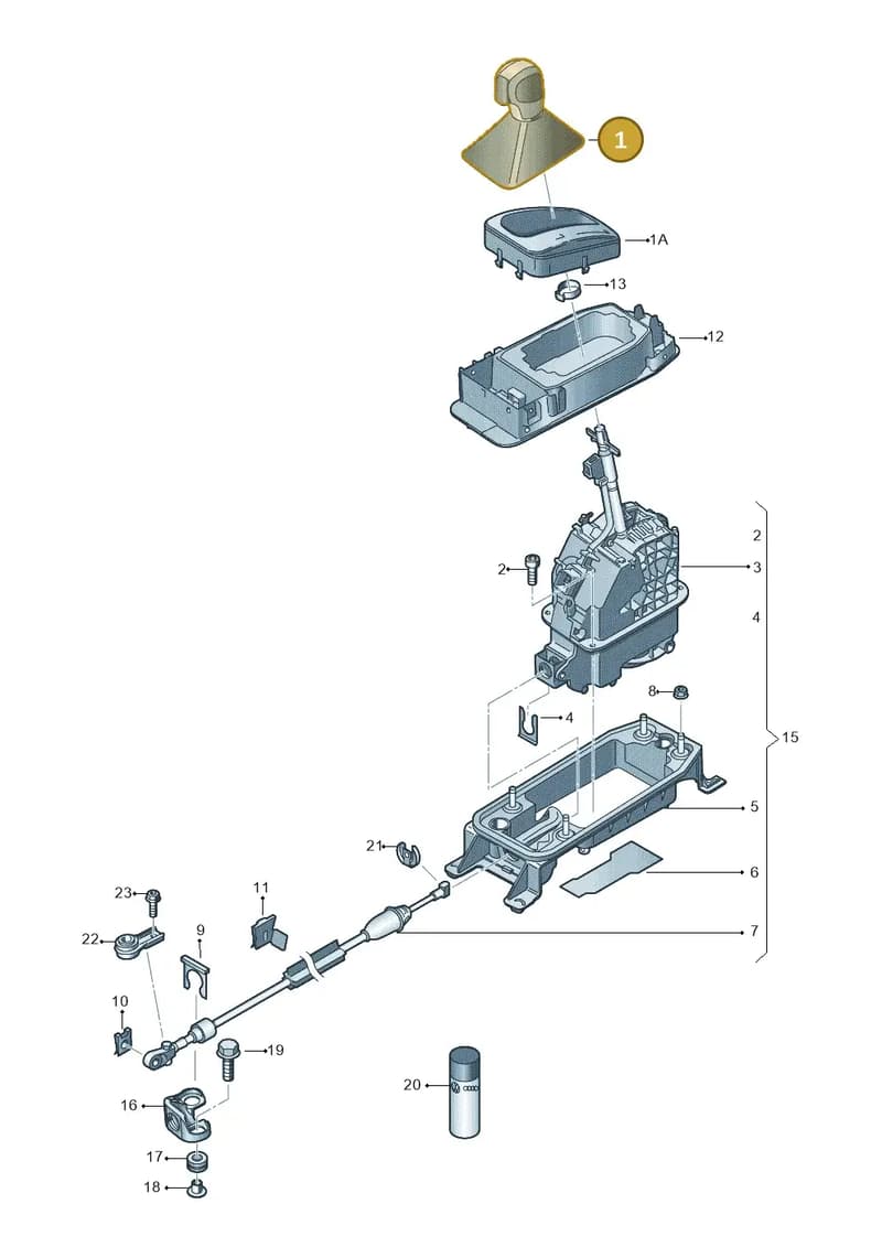 5E1713123BEWYI — Skoda Octavia (2012-2017) diagram 753713100, position 1