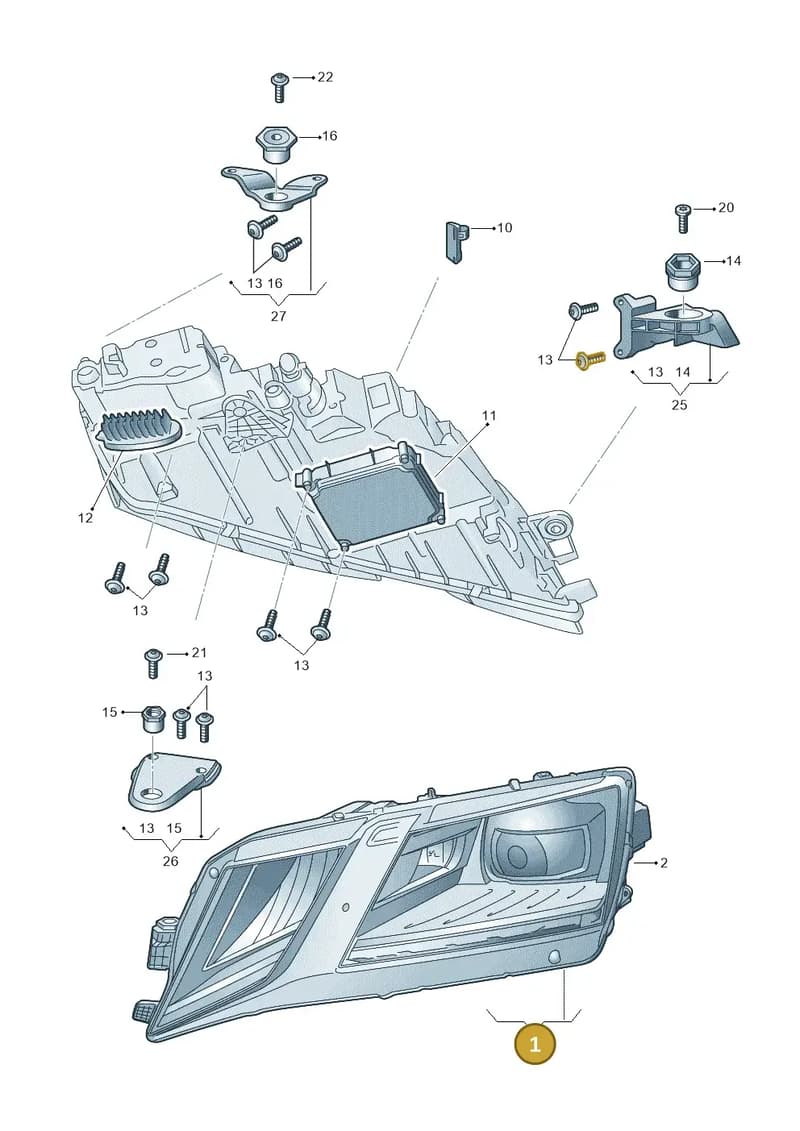 5E1941016E — Skoda Octavia (2017-2020) diagram 805941020, position 1
