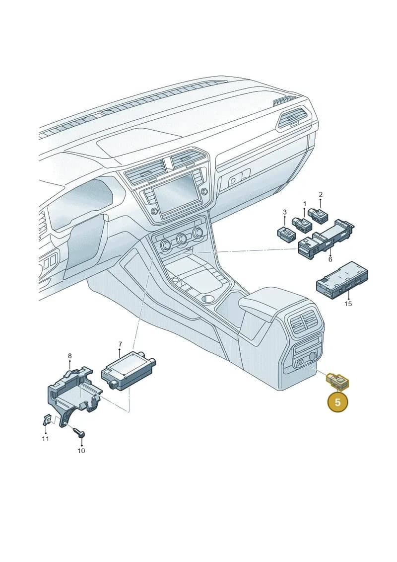5E3035954A — Skoda Kodiaq (2018-2022) diagram 884035780, position 5