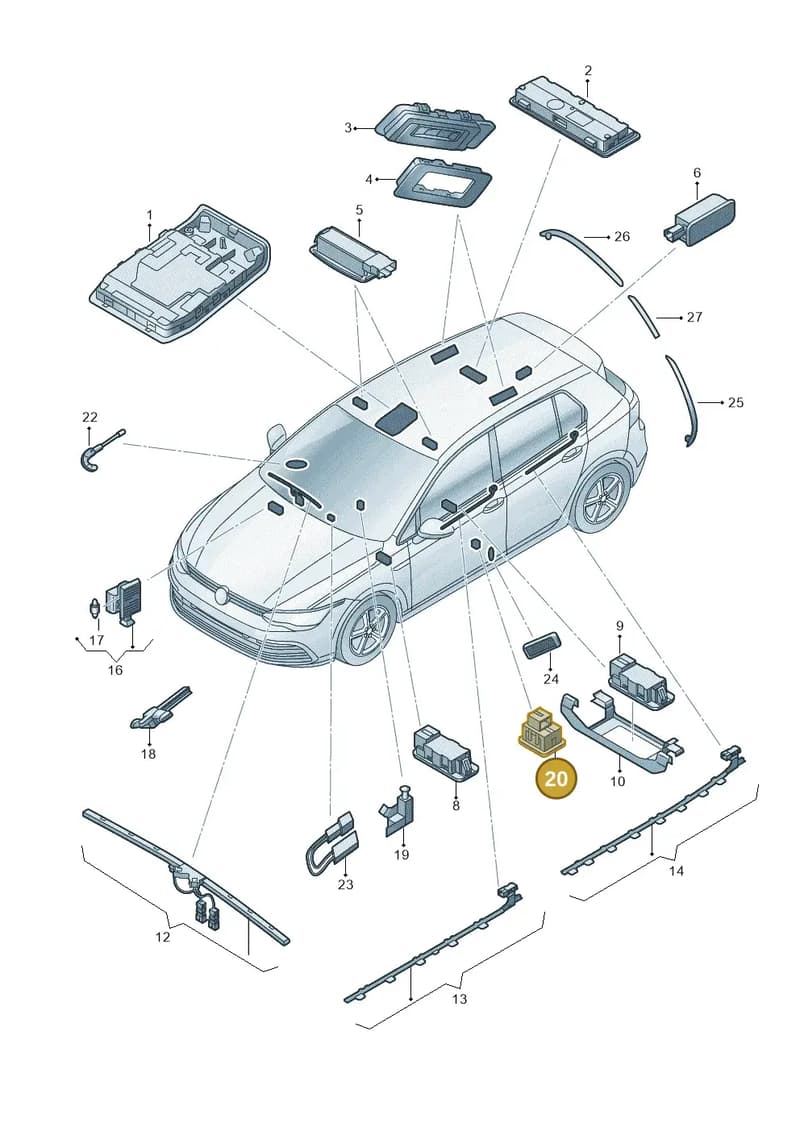 5E3052134E — Skoda Octavia (2019-2022) diagram 585947000, position 20