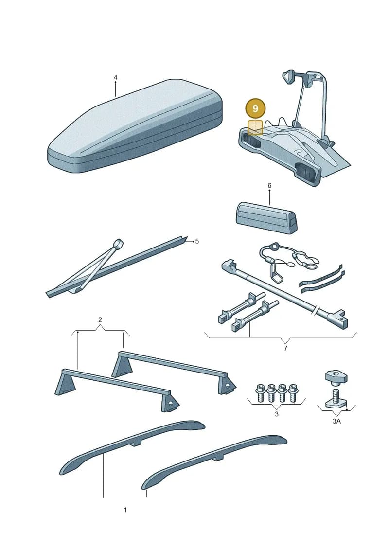 5E3071105 — Skoda Yeti (2013-2017) diagram 666071800, position 9