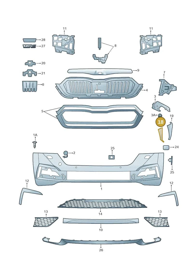 5E3121764B9B9 — Skoda Octavia (2019-2022) diagram 585807010, position 18