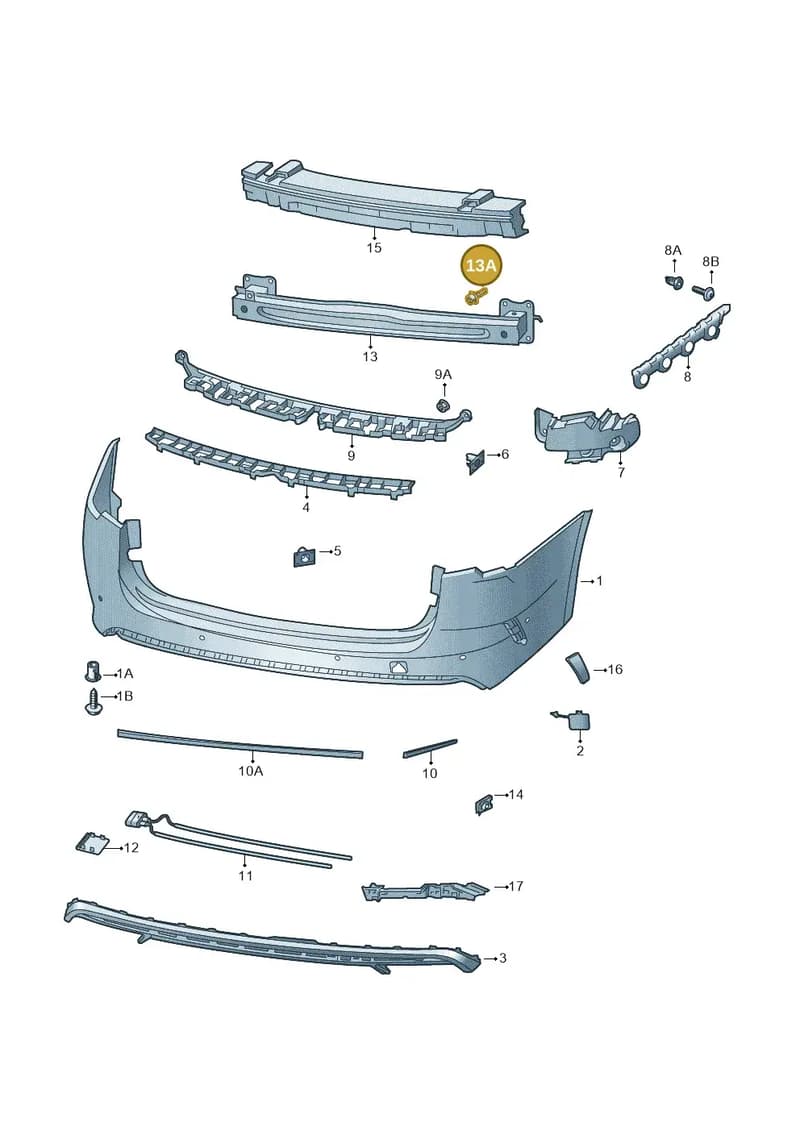 5E3803955 — Skoda Octavia (2019-2022) diagram 585807070, position 13A