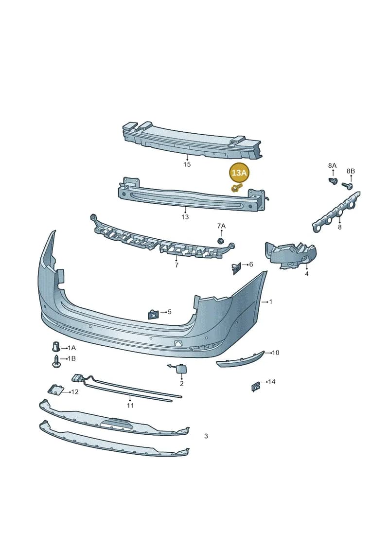 5E3803955 — Skoda Octavia (2019-2022) diagram 585807050, position 13A