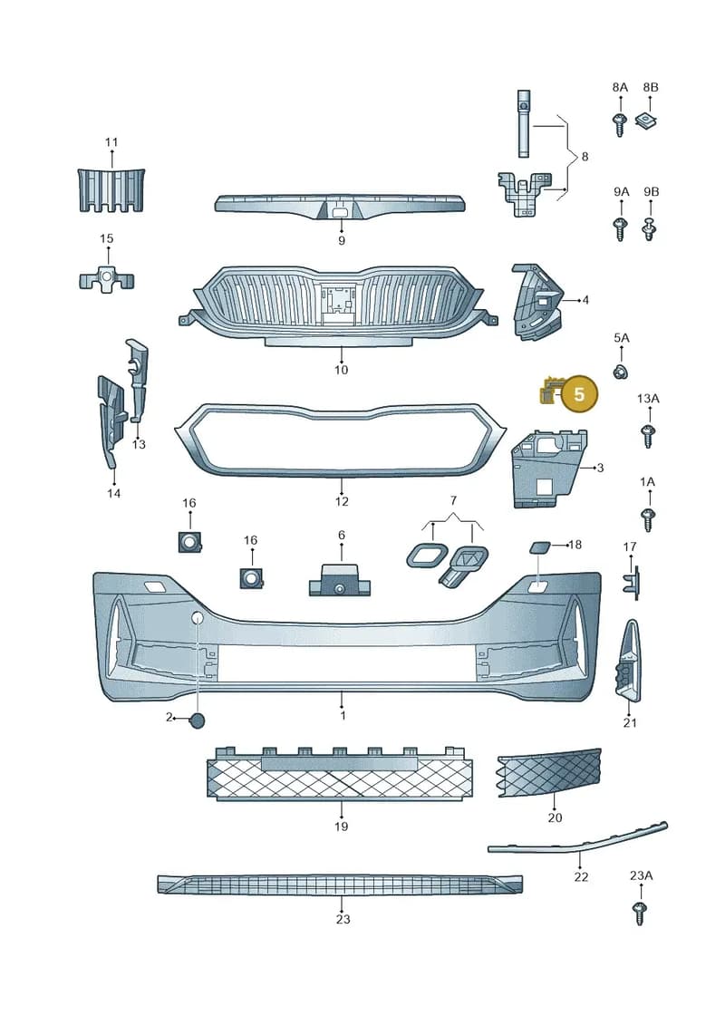 5E3807042 — Skoda Octavia (2019-2022) diagram 585807030, position 5