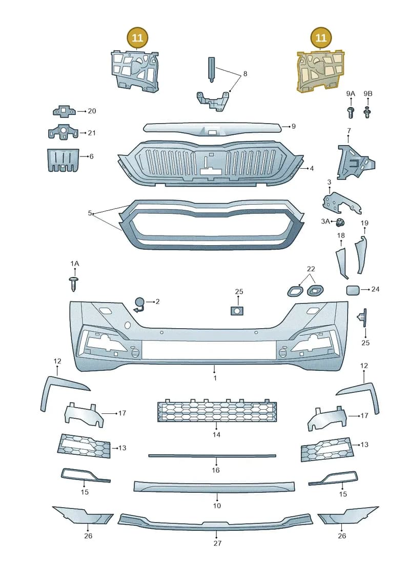 5E3807055 — Skoda Octavia (2019-2022) diagram 585807000, position 11