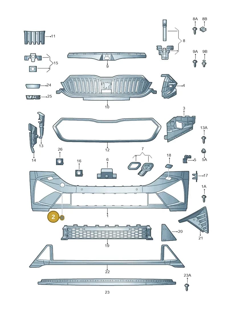 5E3807241C — Skoda Octavia (2019-2022) diagram 585807040, position 2