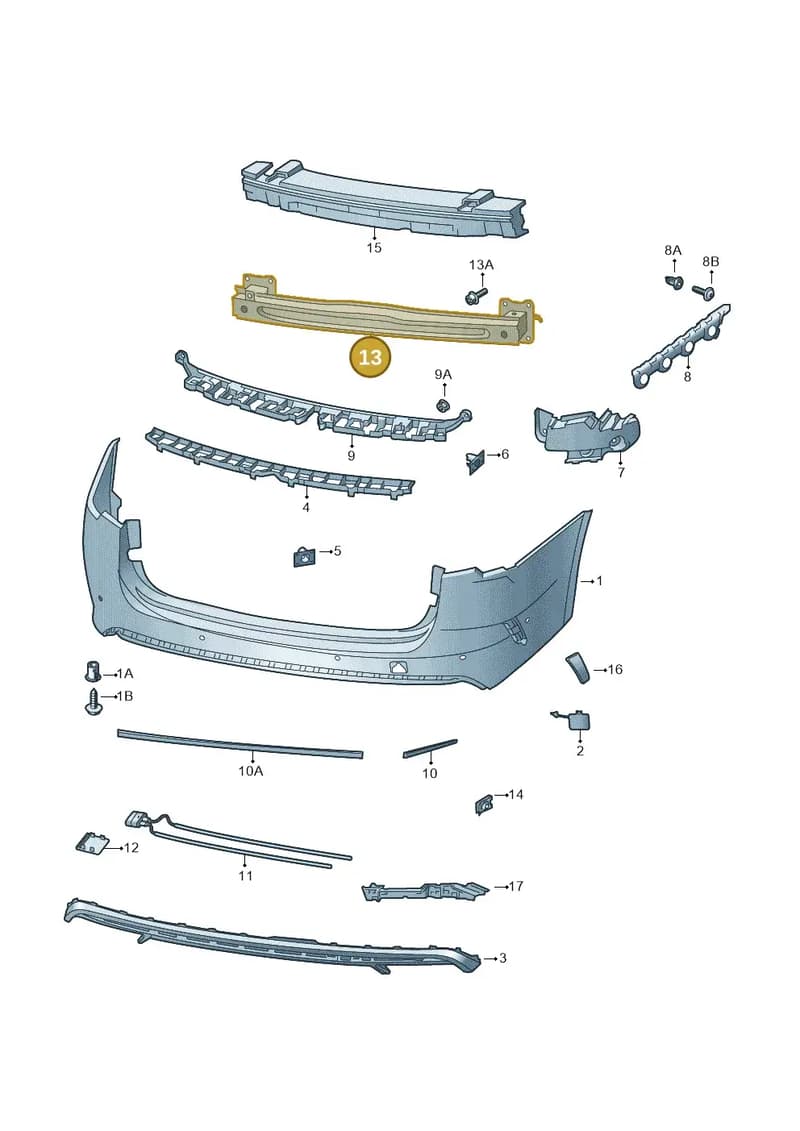 5E3807305A — Skoda Octavia (2019-2022) diagram 585807070, position 13