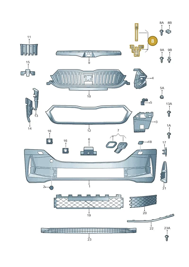 5E3807381A — Skoda Octavia (2019-2022) diagram 585807030, position 8