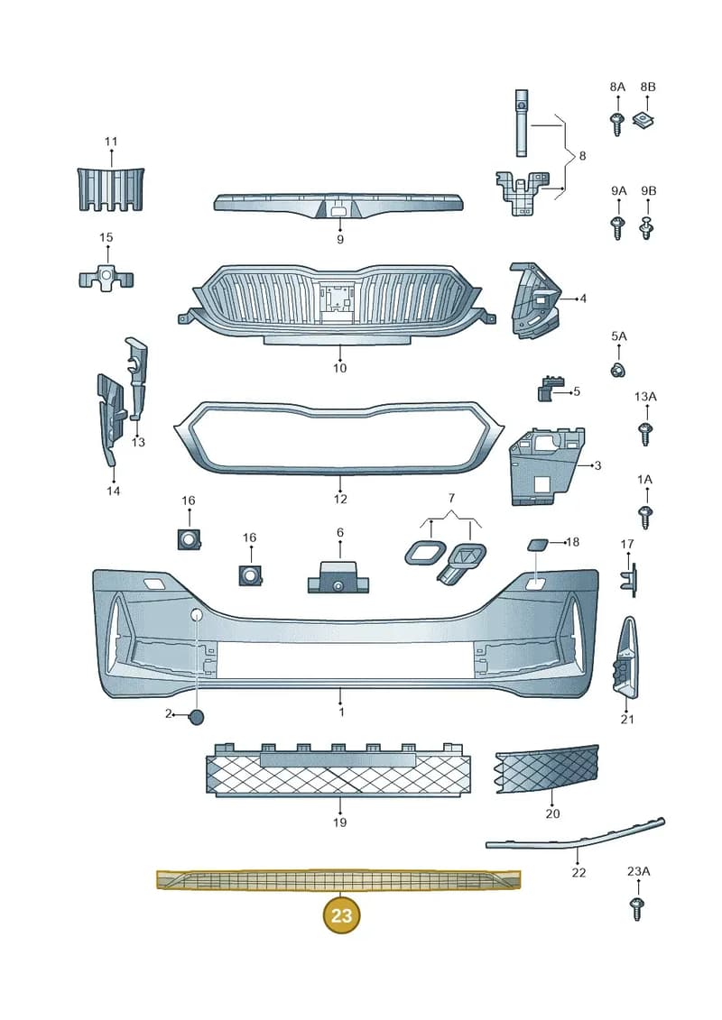 5E3807611D9B9 — Skoda Octavia (2019-2022) diagram 585807030, position 23