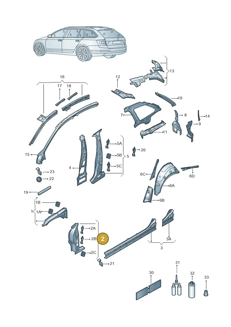 5E3809204 — Skoda Octavia (2019-2022) diagram 585809000, position 2