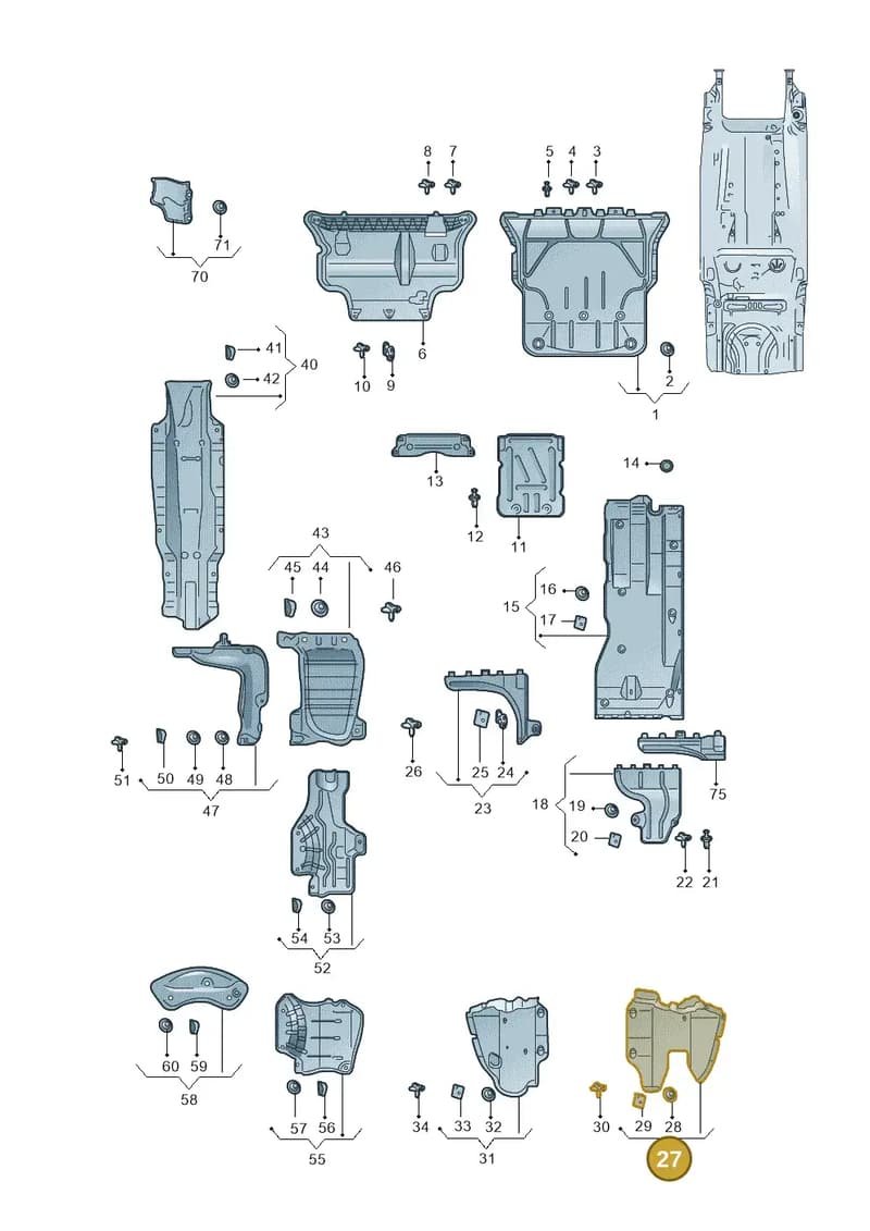 5E3825205 — Skoda Octavia (2019-2022) diagram 585825100, position 27
