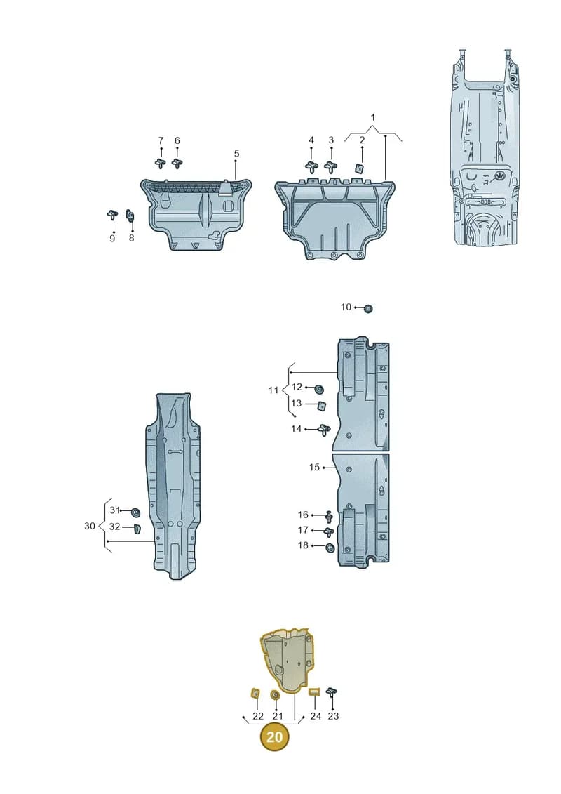 5E3825521 — Skoda Octavia (2019-2022) diagram 585825130, position 20