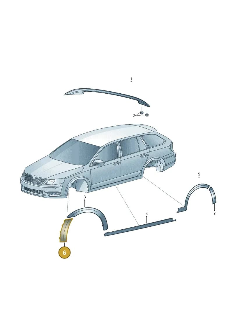 5E38530859B9 — Skoda Octavia (2019-2022) diagram 585853030, position 6
