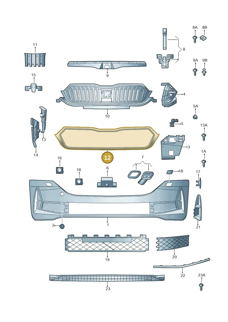5E3853761CF9R — Skoda Octavia (2019-2022) diagram 585807030, position 12