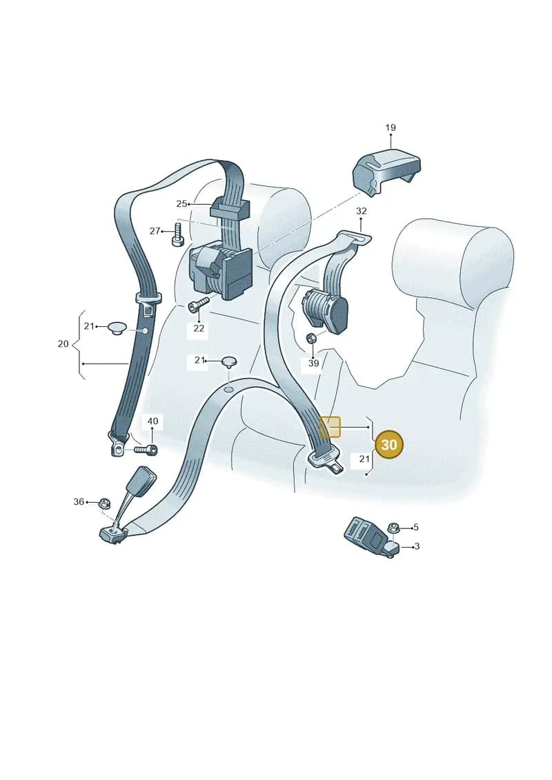 5E3857807BRAA — Skoda Octavia (2019-2022) diagram 585857070, position 30