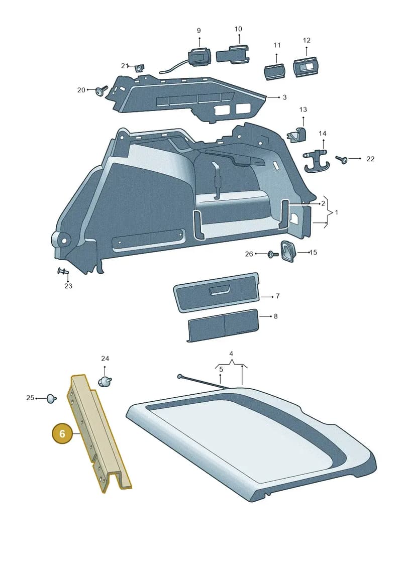 5E3863946WR9 — Skoda Octavia (2019-2022) diagram 585867080, position 6