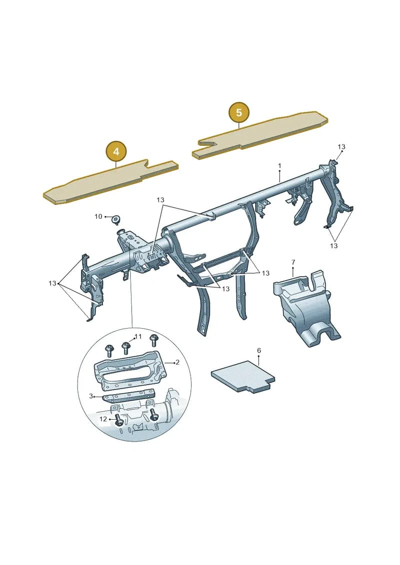 5E3863949 — Skoda Octavia (2019-2022) diagram 585857000, position 4+5