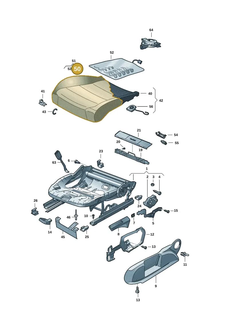 5E3881405DVLM — Skoda Octavia (2019-2022) diagram 5h0881000, position 50