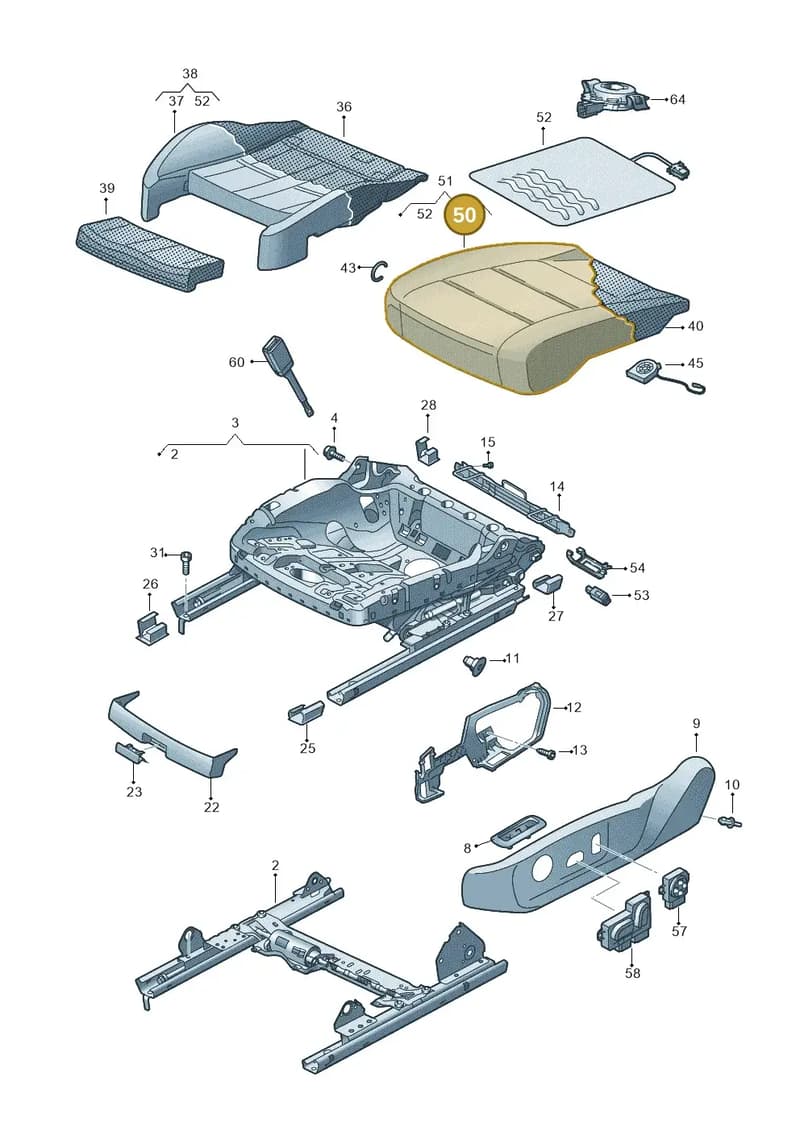 5E3881405JVLF — Skoda Octavia (2019-2022) diagram 585881100, position 50