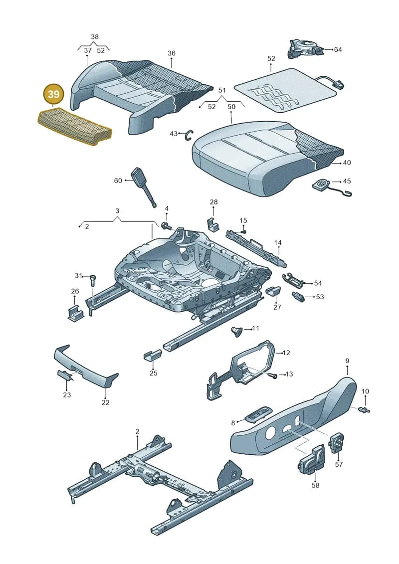 5E3881439A — Skoda Octavia (2019-2022) diagram 585881100, position 39