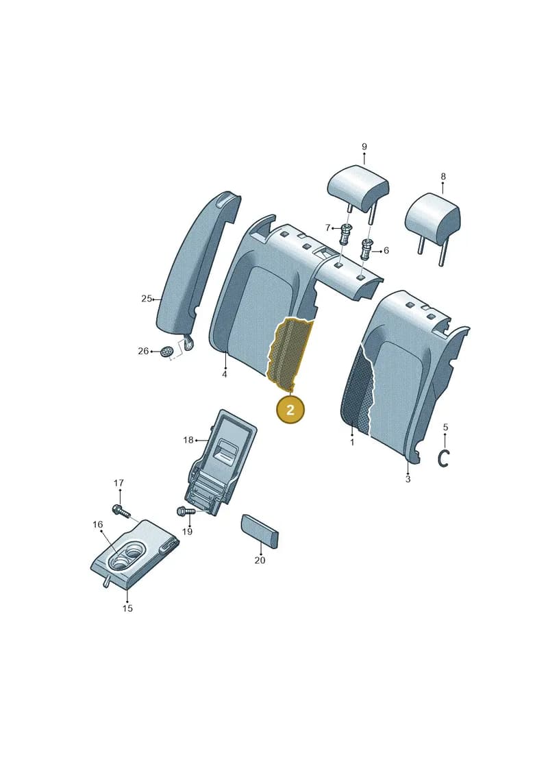 5E3885776L — Skoda Octavia (2019-2022) diagram 585885801, position 2