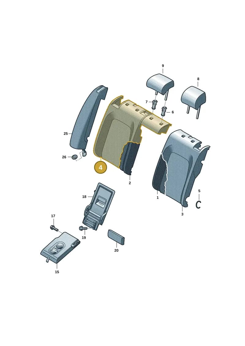 5E3885806EBVLE — Skoda Octavia (2019-2022) diagram 5h0885200, position 4