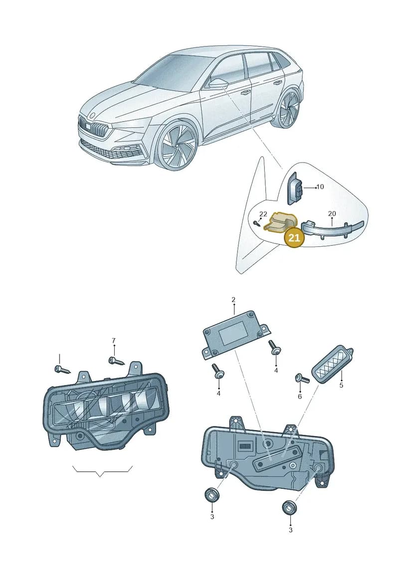5E3945292 — Skoda Octavia (2019-2022) diagram 585941040, position 21