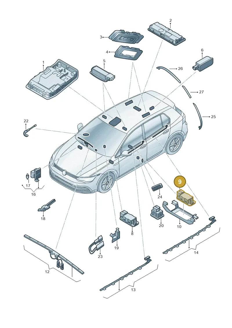 5E3947415C — Skoda Octavia (2019-2022) diagram 585947000, position 9