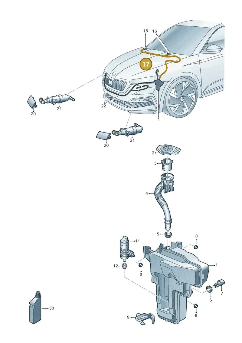 5E3955447 — Skoda Octavia (2019-2022) diagram 585955020, position 17