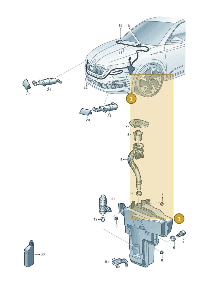 5E3955448A — Skoda Octavia (2019-2022) diagram 585955020, position 1