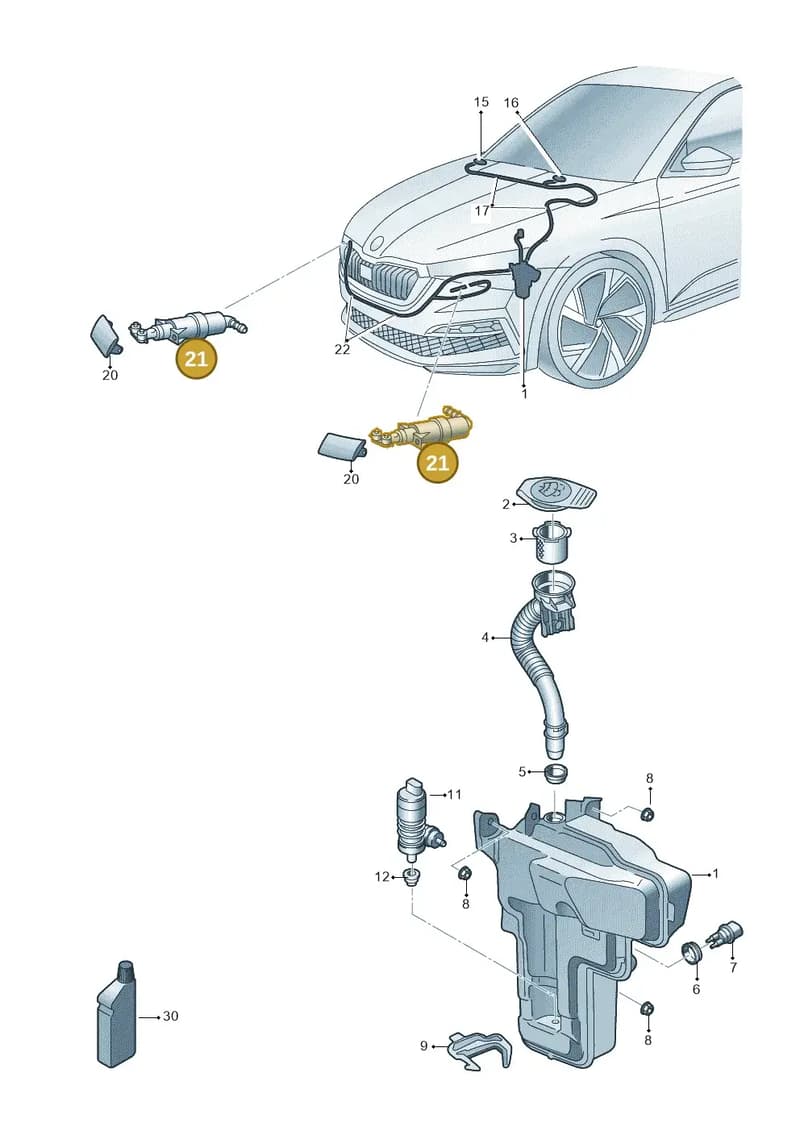 5E3955965F — Skoda Octavia (2019-2022) diagram 585955020, position 21