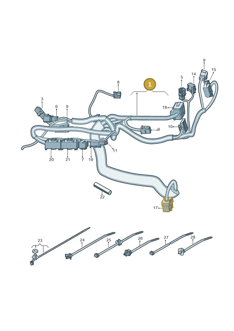 5E3971369F — Skoda Octavia (2019-2022) diagram 5h0972026, position 1